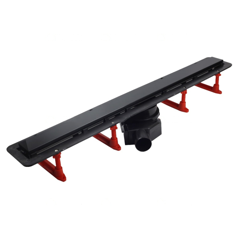 13701205 Pestan Душевой лоток Pestan Confluo Frameless Line 750 Black Glass Хром матовый/черное стекло глянец, без рамки