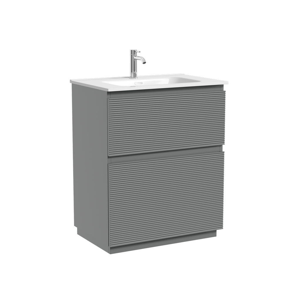 Тумба напольная SANCOS Folk Floor, 690х445х850, c двумя ящиками оснащенными доводчиками, Ergraut soft, арт.FL70FES