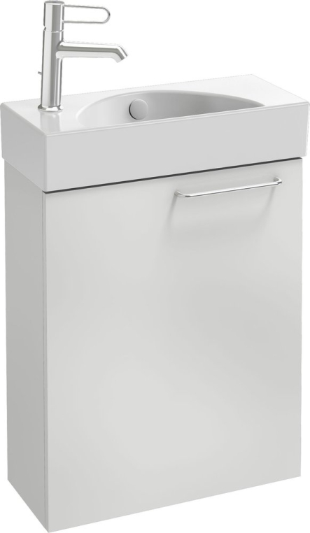 Тумба под раковину Jacob Delafon Odeon Rive Gauche 50 L белая ручка хром (EB2581G-R5-N18)