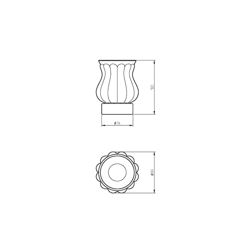 Стакан настольный Migliore Olivia17445 керамика белая бронза