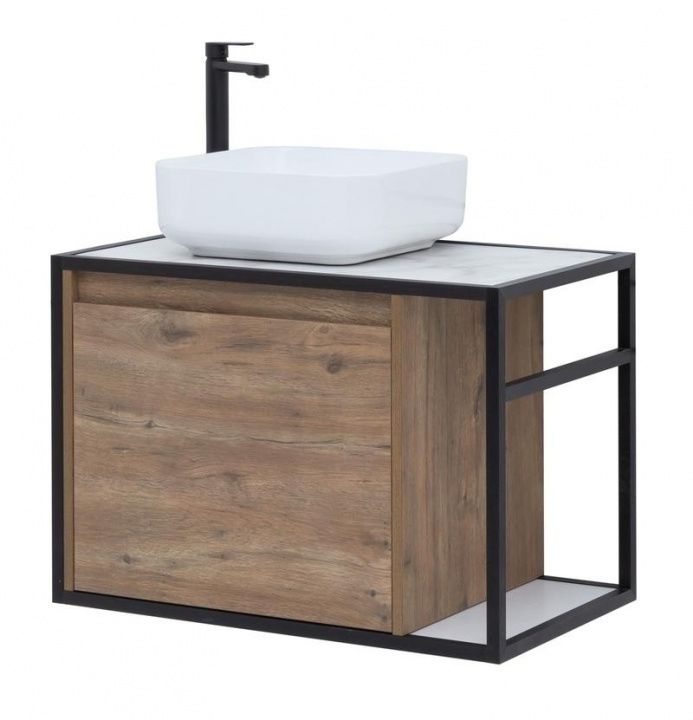Тумба под раковину Aquanet Nova Lite Loft 75 L дуб рустикальный 00261658