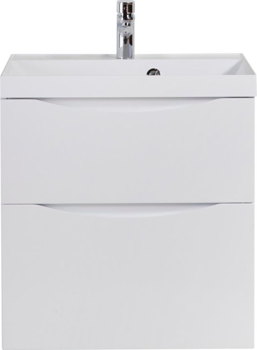 Тумба с раковиной BelBagno Marino H60 bianco lucido (MARINO-H60-600-2C-SO-BL-P+BB600/450-LV-MR-AST)