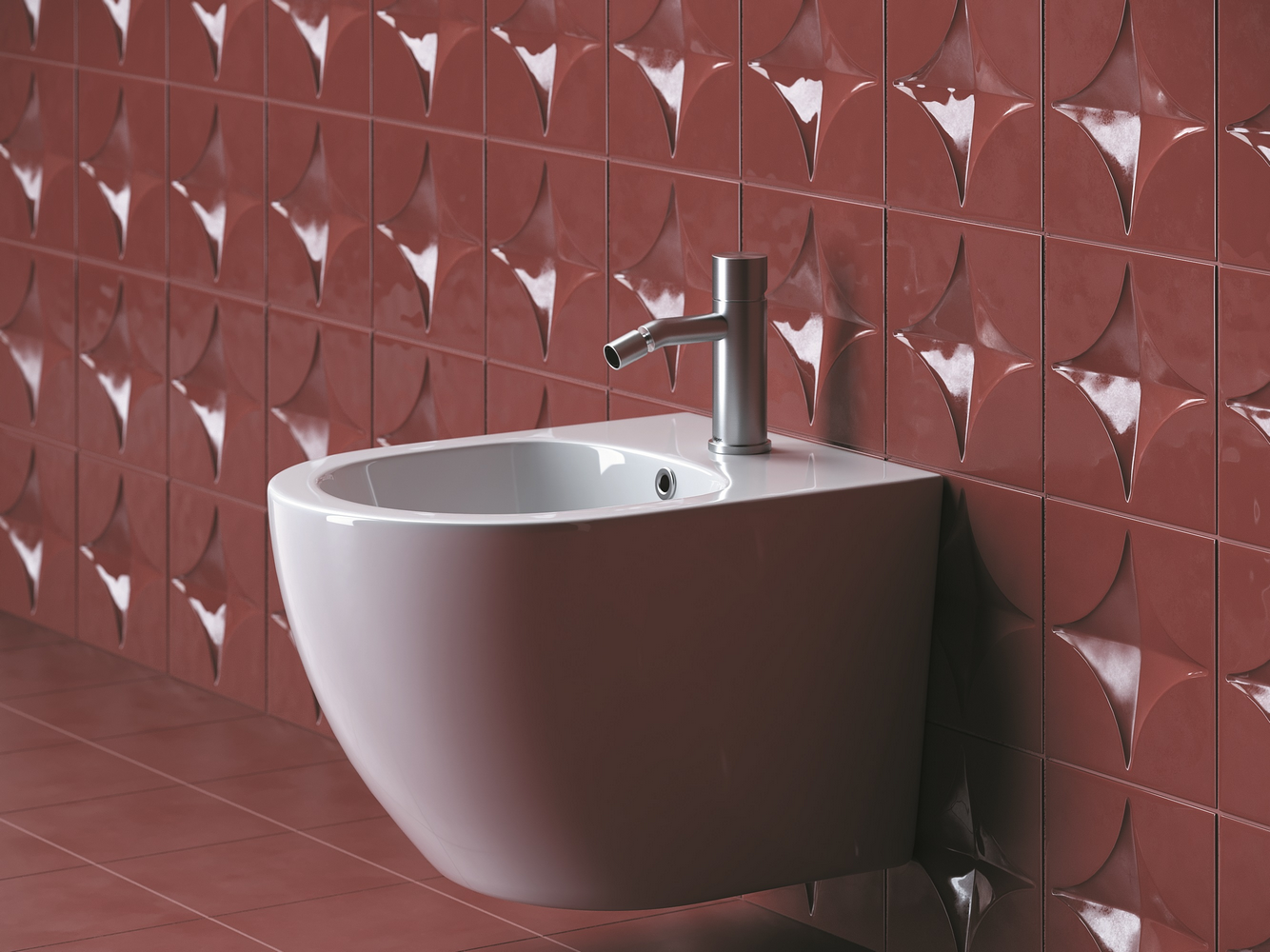 Подвесные биде CERAMICANOVA CN3010 Подвесное биде FORMA Rimless, 1 отверстие под смеситель, с крепежом для скрытого монтажа