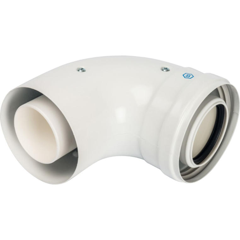 STOUT Отвод 90° Ø60/100 м/п PP-FE (совместим. с Baxi,Viessmann) (SCA-8610-210090)