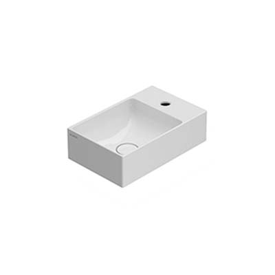 Globo B6R40BI Раковина T-Edge подвесная/для установки на столешницу, размер 40х25 см, крепеж в комплекте, c отверстием под смеситель, цвет bi (Bianco)