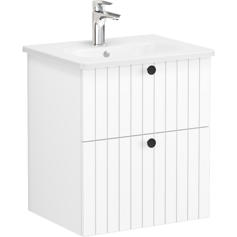 Тумба с раковиной Vitra Root Groove 60 69415 подвесная белая