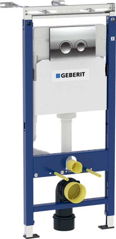 Инсталляция для унитаза GEBERIT Платтенбау Duofix UP100 (клавиша Delta, хром) 458.122.21.1
