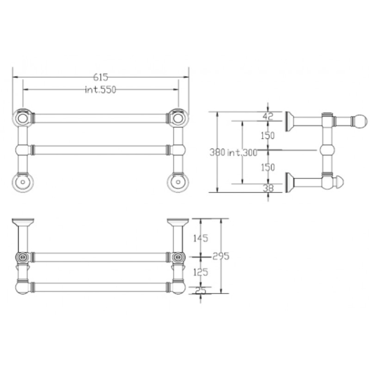 Полотенцесушитель водяной Margaroli Armonia 62x37 9492550CRN хром