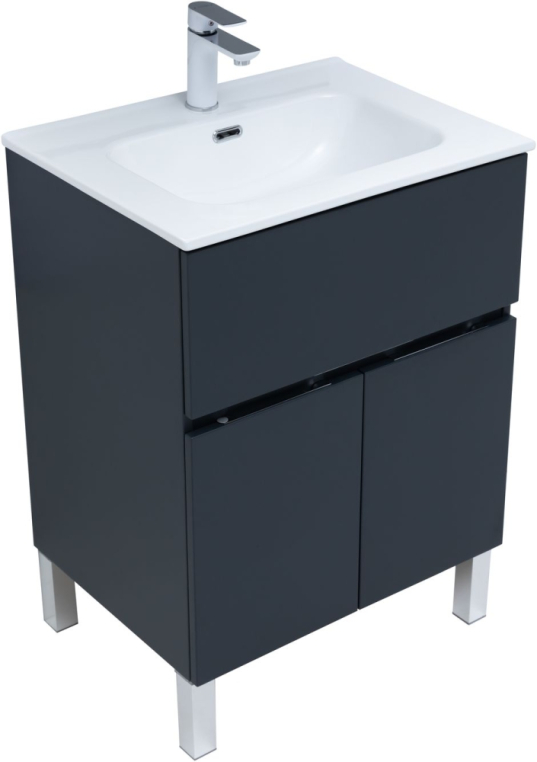 Мебель для ванной Aquanet Алвита New 60 1 ящик, 2 дверцы, антрацит 00274532