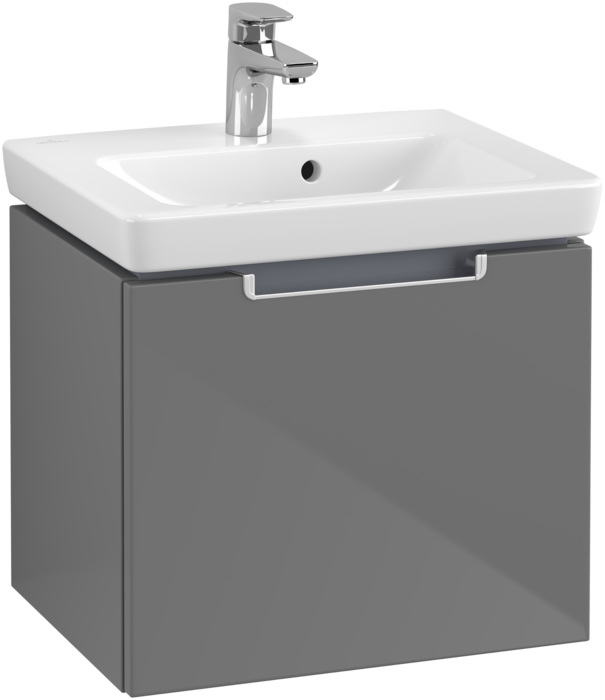 Тумба под раковину Villeroy & Boch Subway 2.0 485 x 420 x 379 mm A68500FP 1 выдвижной ящик, Glossy Grey
