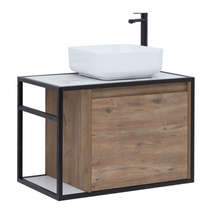Тумба под раковину Aquanet Nova Lite Loft 75 R дуб рустикальный 00261657