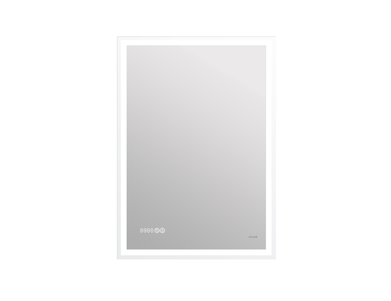 Зеркало Cersanit Led 080 design pro 60x85 с подсветкой часы с антизапотеванием прямоугольное (KN-LU-LED080*60-p-Os)