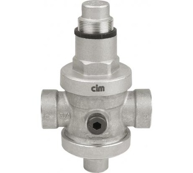 Cimberio Редуктор давления поршневой 1420N 1/2" никел. с отверстием под манометр с разъемным соединением PN25 (TM-CIM 1420N 12)