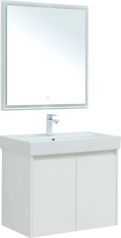 Комплект мебели Aquanet Nova Lite 75 белый глянец, с дверками (00298850+00242338+00242271)