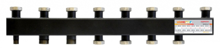 Warme коллектор WKS 85 с накидными гайками 1 1/2", на 6 выходов (WKS85.6F)