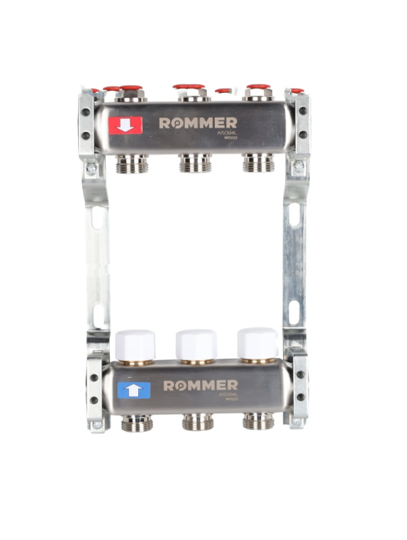 RMS-3200-000003 ROMMER Коллектор из нержавеющей стали без расходомеров 3 вых.