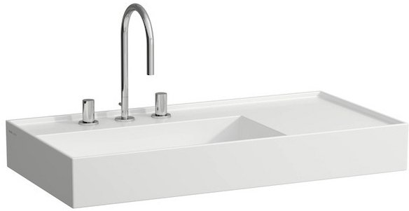 Раковина Laufen Kartell с полочкой справа, без перелива 8.1033.8.000.112.1