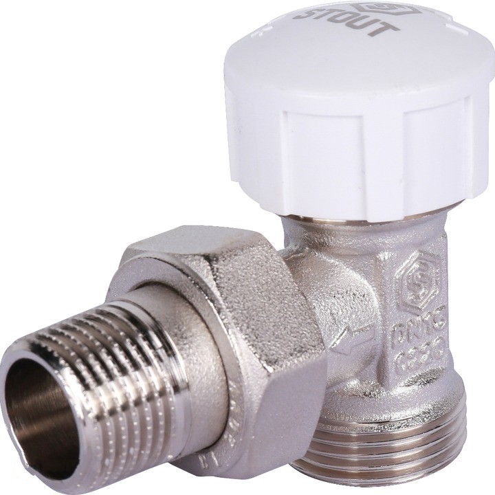 STOUT Клапан термостатический угловой, 1/2" x 3/4" ЕК (SVT-0002-100015)