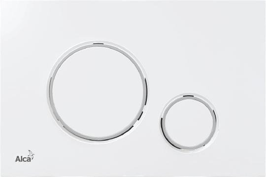 Кнопка смыва AlcaPlast M770 белый/хром - глянец