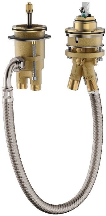 Скрытая часть для смесителя Hansgrohe Metropol 13159180 на борт ванны на 2 отверстия