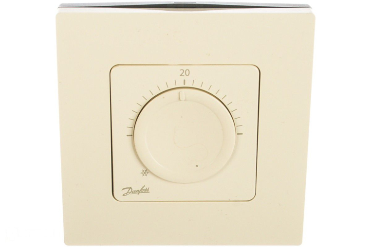 Danfoss Icon™ дисковый комнатный термостат, 230 В, накладной (088U1005)
