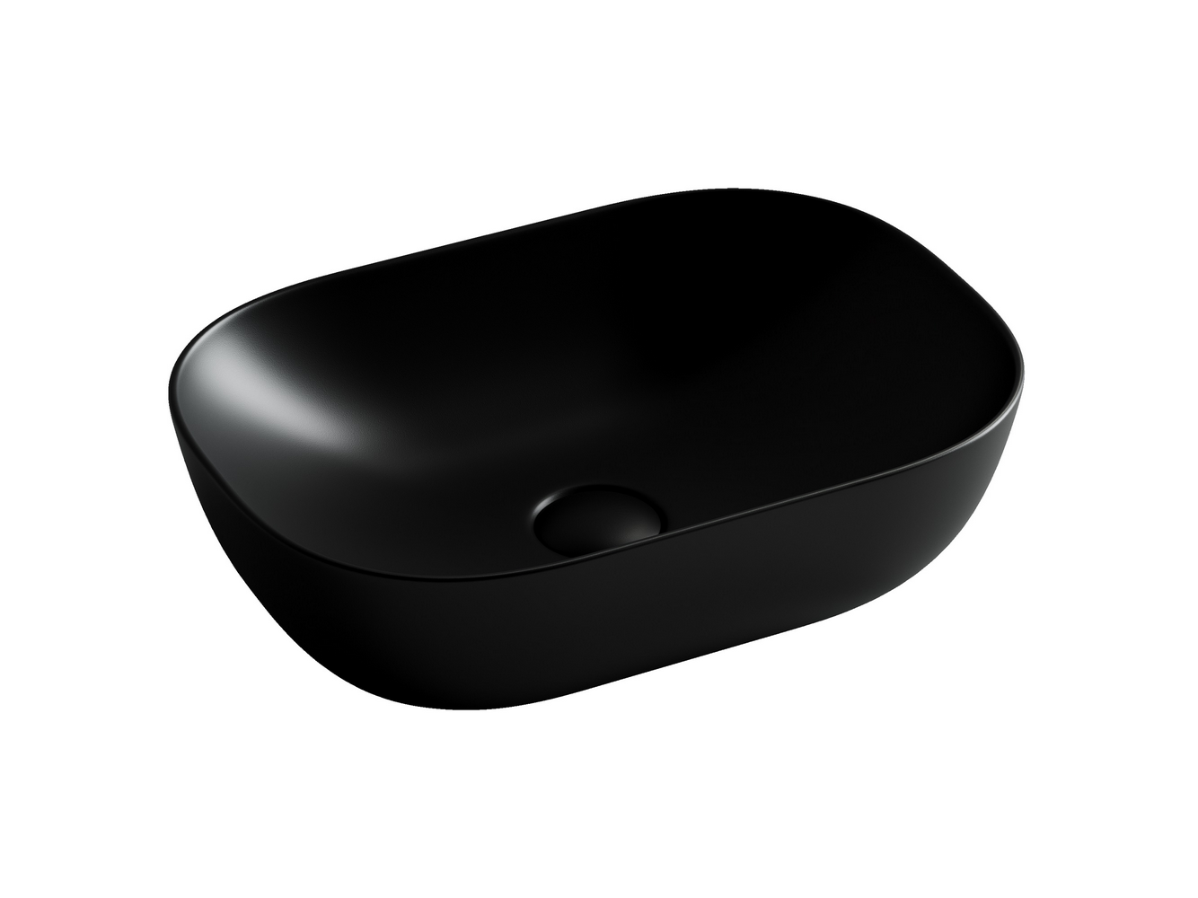 Накладные раковины CERAMICANOVA CN6009MB Умывальник чаша накладная прямоугольная Element 455*325*135 мм матовый чёрный