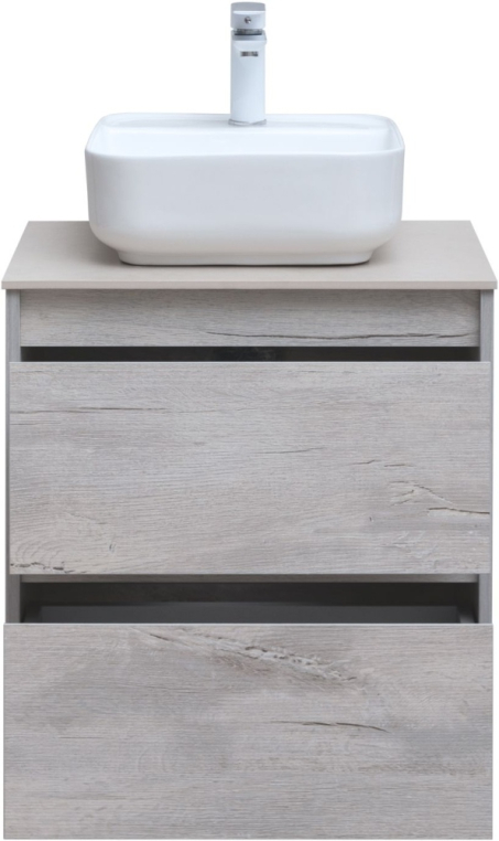 Тумба под раковину Aquanet Nova Lite 60 дуб белый (2 ящика) 00287874