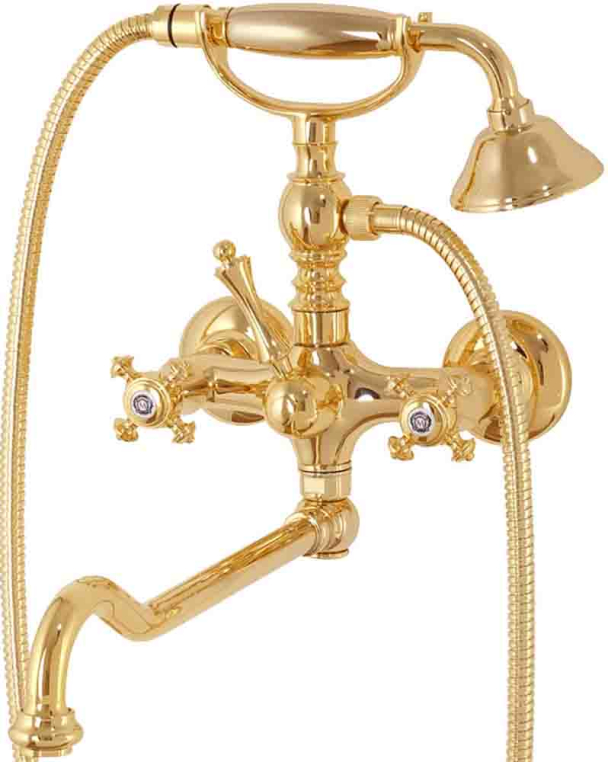 Смеситель для ванны Migliore Prestige 31598 с поворотным изливом, золото