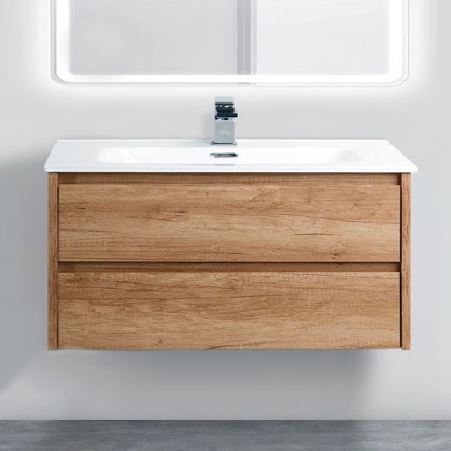 Тумба с раковиной BelBagno Kraft 90 rovere nebrasca nature (KRAFT-900-2C-SO-RNN+BB900ETL)