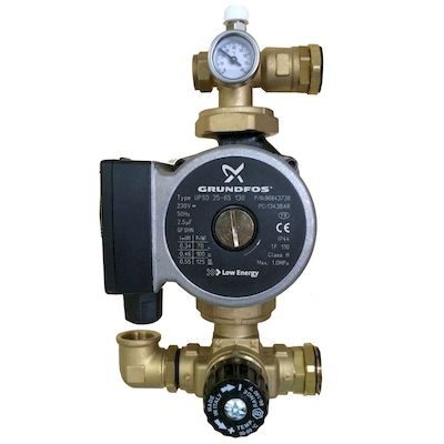 Комплект для насосной группы STOUT SDG-0020-001002 с термостатическим клапаном, c насосом Grundfos UPSO 25-65 130