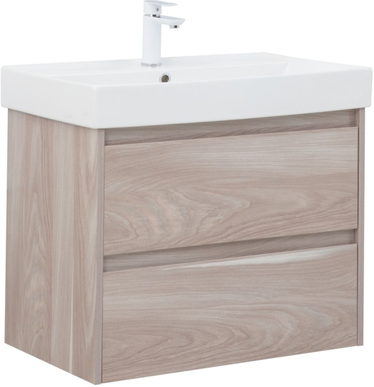 Тумба под раковину Aquanet Nova Lite 75 орех светлый (2 ящика) 00287885