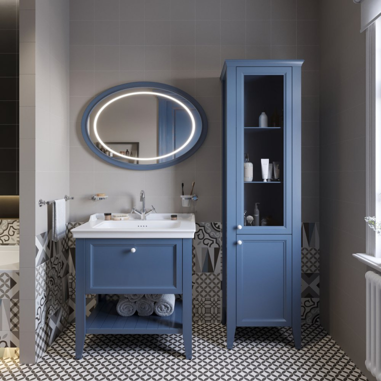 Комплект мебели VitrA Valarte 80 стальной синий (65776+65789)