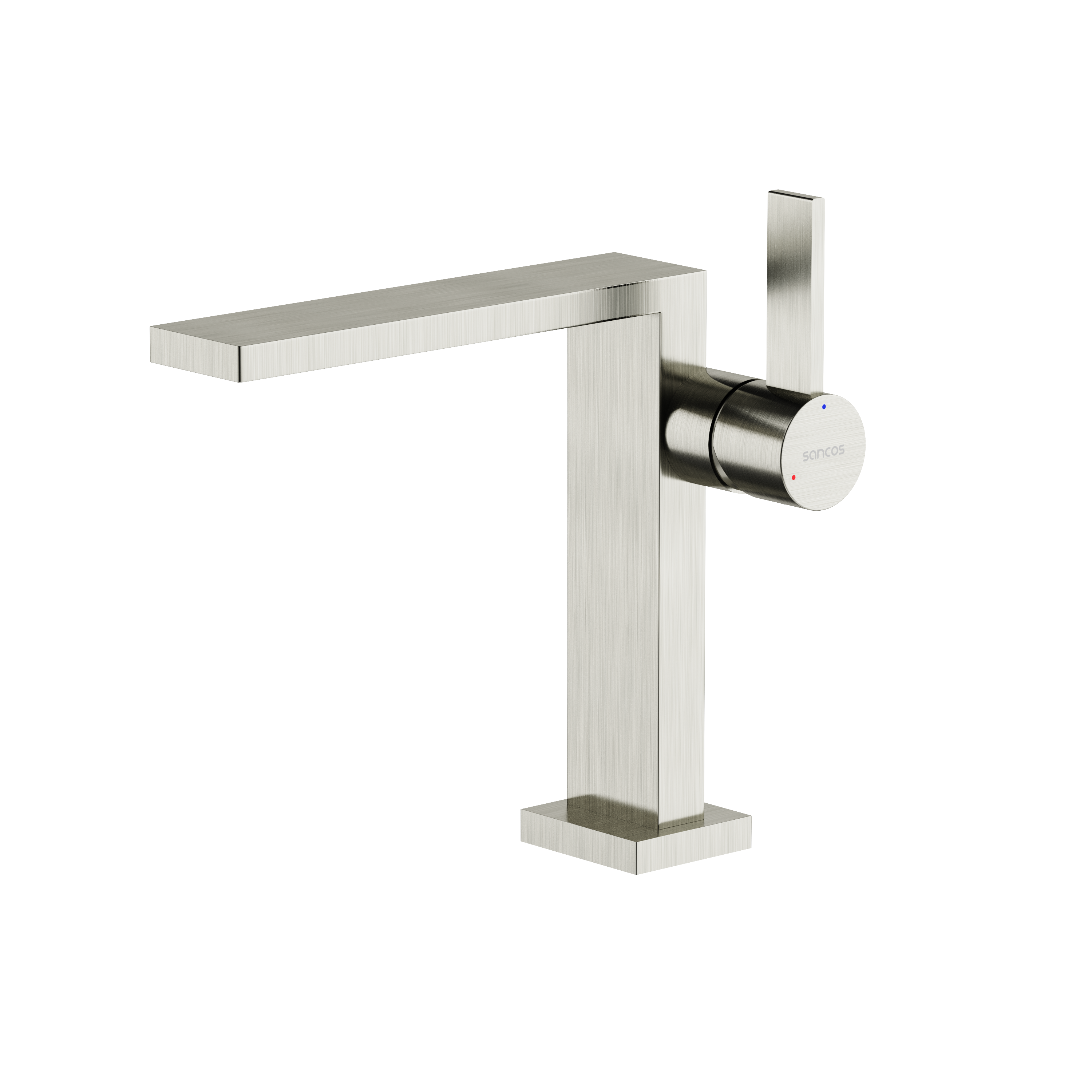Смеситель для раковины SANCOS Linn, брашированный никель, PVD покрытие, арт. SC9019BN