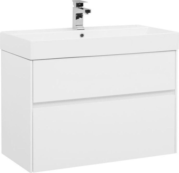 Тумба с раковиной Aquanet Бруклин 85 белый 00212598