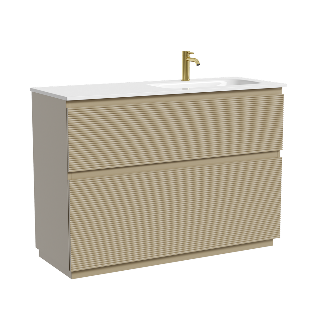 Тумба напольная SANCOS Folk Floor правая 1190х445х850, c двумя ящиками оснащенными доводчиками, Капучино, арт.FL120FRCP