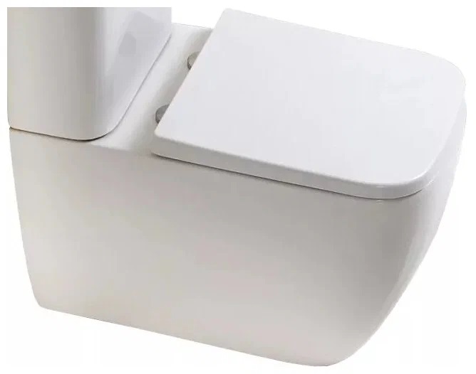 Напольный унитаз BelBagno Alpina  с микролифтом, безободковый BB0159CPR+BB0159SC