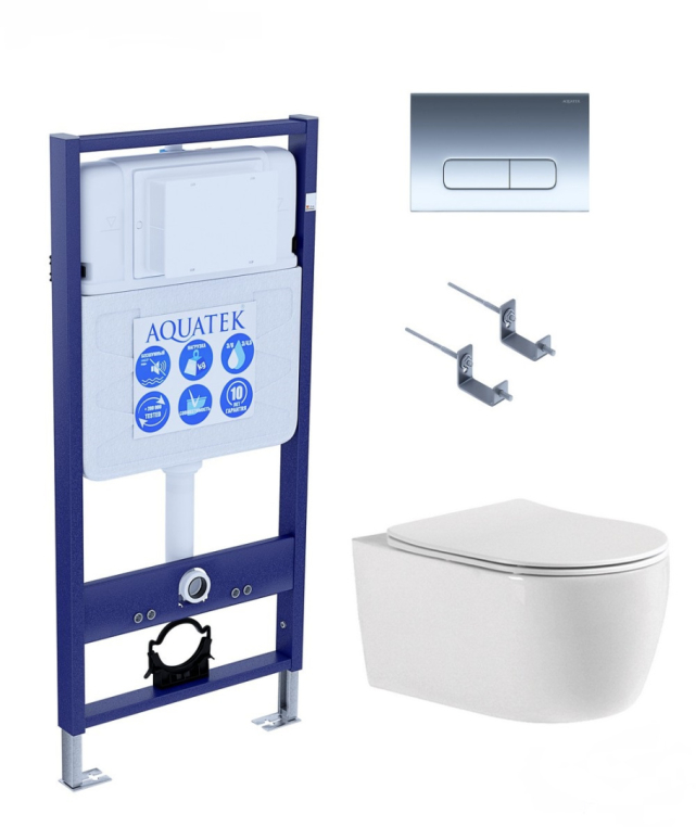 Унитаз с инсталляцией 3в1 SET AQUATEK ЕВРОПА cmp016