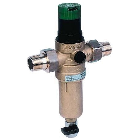 Фильтр Honeywell Braukmann FK06-1"-AAM для горячей воды, с промывочным краном и редуктором давления (FK06-1AAM)