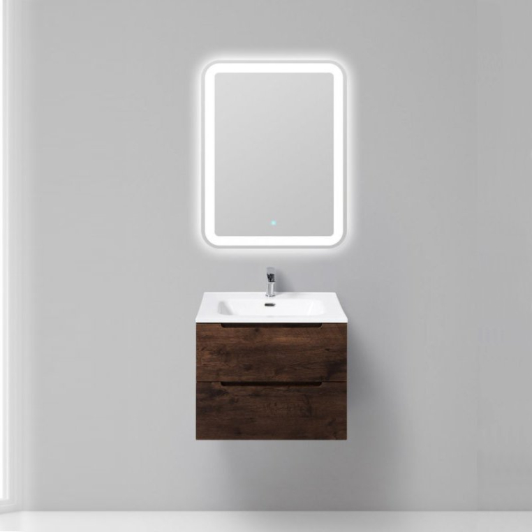 Комплект мебели BelBagno Etna 60 rovere moro (ETNA-600-2C-SO-RW-P+BB600ETL+SPC-MAR-600-600-LED-TCH)