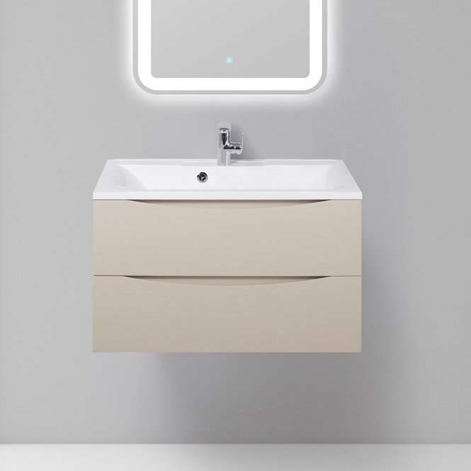 Тумба с раковиной BelBagno Marino 80 crema opaco (MARINO-800-2C-SO-CO-P+BB800/450-LV-MR-PR)