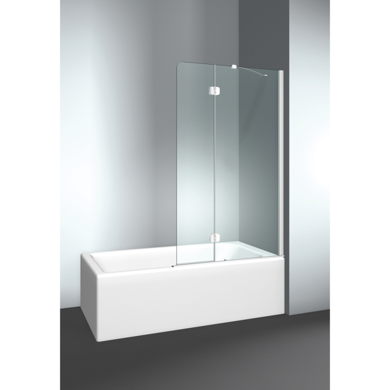 VismaraVetro VPV042106401500DT – Шторка на ванну PV 64х150Hсм, размер 100-102(60+40)см, DX (правая), стекло Transparent 04, профиль Bright Silver 21, петли С67 внутреннее открытие, TPA