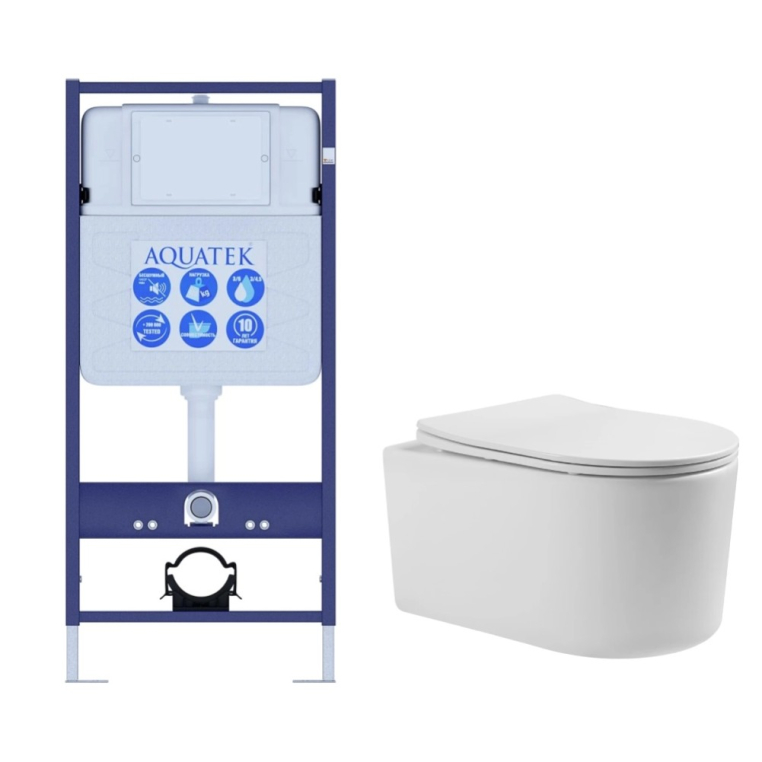 Унитаз с инсталляцией Set Aquatek Мия