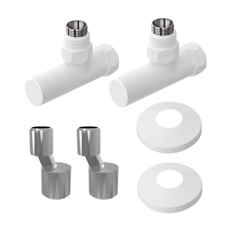 Комплект подключения Lemark с круглыми вентилями, белый LM03412RW (LM03412RW)