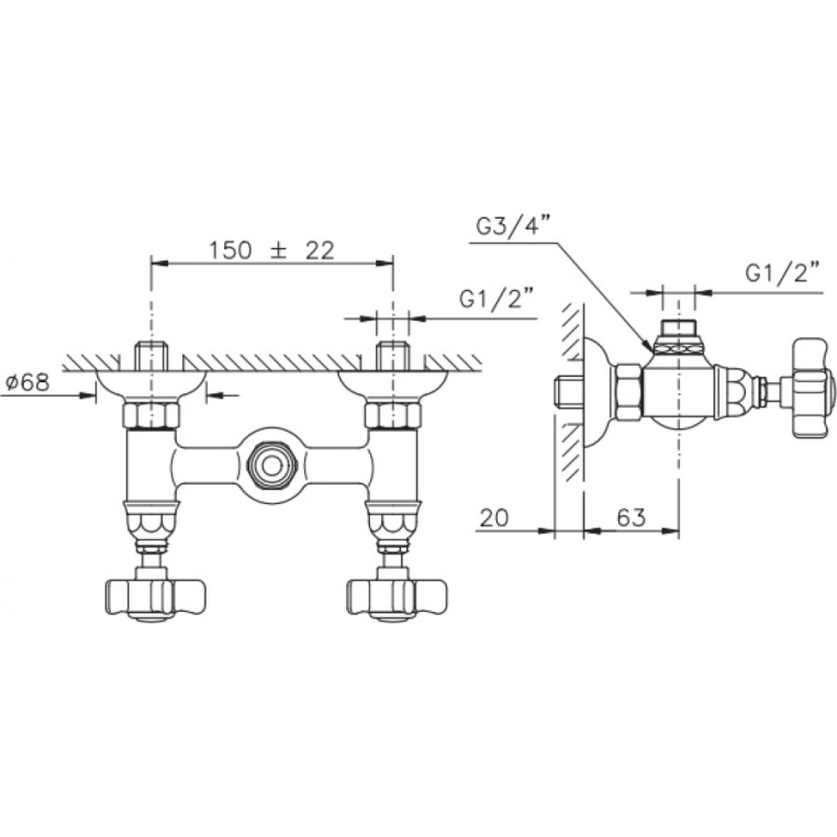 Смеситель для душа Nicolazzi 1425CR18