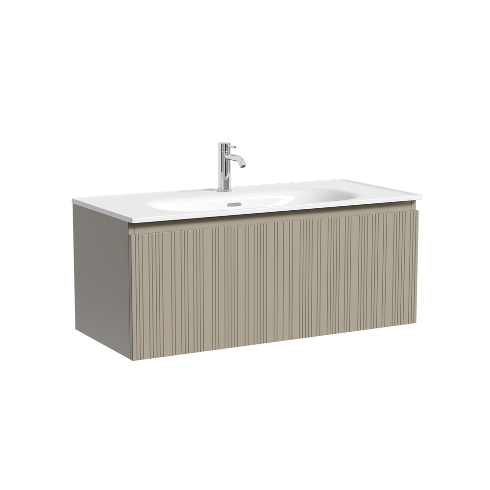 Тумба подвесная SANCOS Code 990х453х400, c одним ящиком оснащенным доводчиками, цвет серая платина , арт. CD100GP