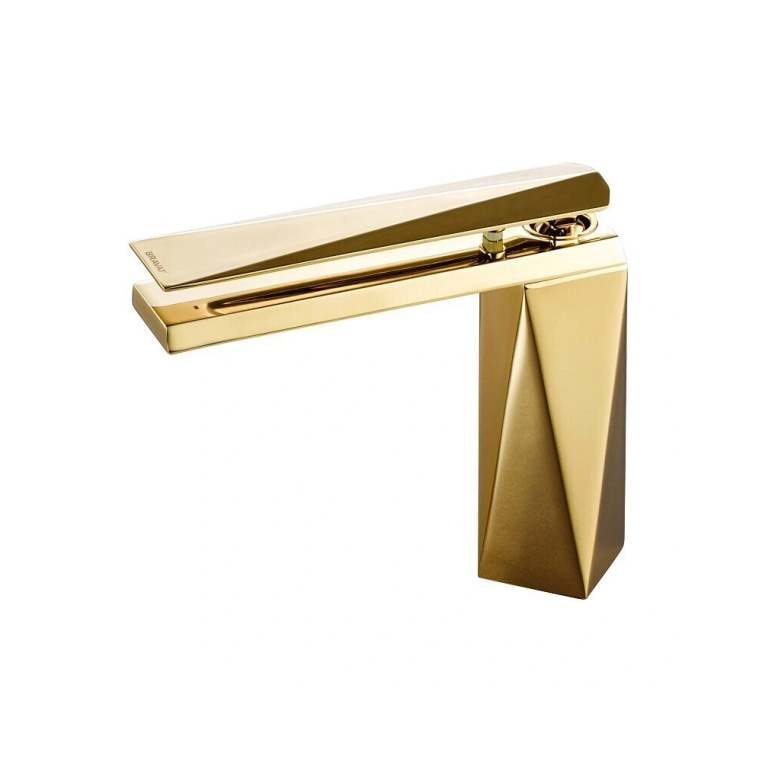 Смеситель для умывальника Bravat Diamond высокий L (Golden) F118102G-2-ENG