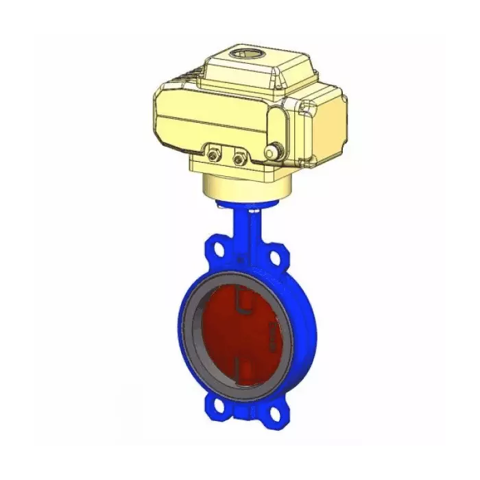 Затвор дисковый поворотный чугун VPI4448-N24EP Ду 250 Ру16 межфл с эл/приводом Nutork 230В диск чугун манжета EPDM Tecofi VPI4448-N24EP0250