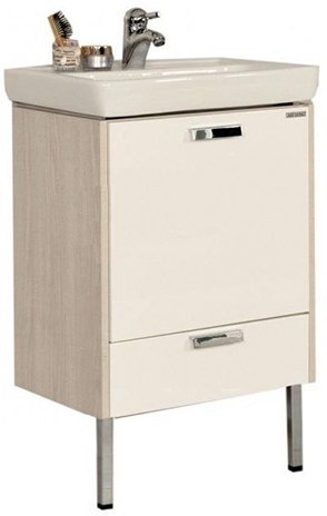 Тумба с раковиной Aquaton Йорк 55 1A1705K1YOAV0 белый/ясень фабрик