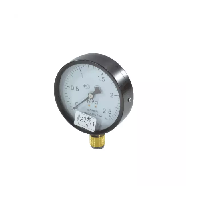 Манометр МД 02 радиальный Дк100мм 0-1,6 МПа кл.1,5 G1/2" ЭКОМЕРА МД02-100-G-1,6МПа-ЭИ