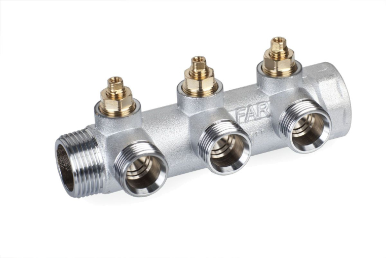 Far Запорный концевой коллектор ВР 3/4" с 3 отводами 1/2" FK 3869 3412 (FK 3869 3412)